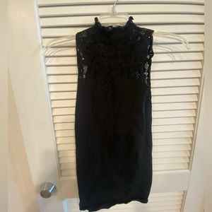 Black lacy free people bodycon top - XS/S